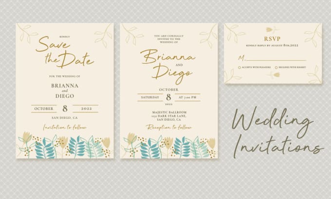 Gig Preview - Create unique and elegant wedding invitations ready to print