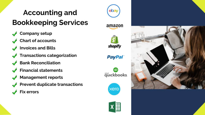 Gig Preview - Record accounts for ebay, amazon, shopify using quickbook