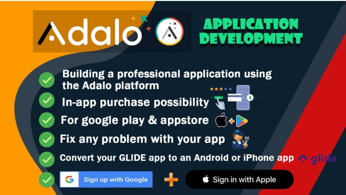 Gig Preview - Create a professional application using adalo platform