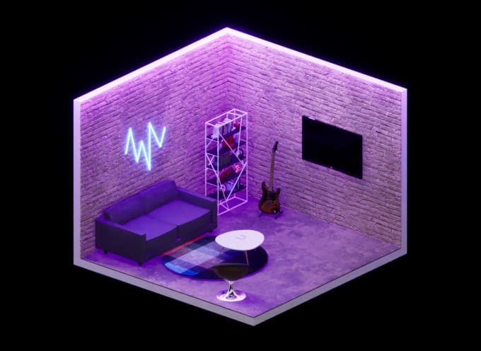 Gig Preview - Model isometric 3d room