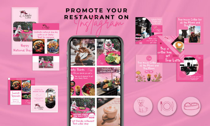 Gig Preview - Design social media ads or instagram posts for your restaurant