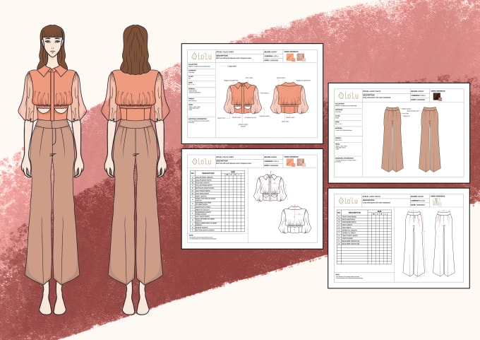 Bestseller - illustrate fashion and vector cad technical sheet tech pack