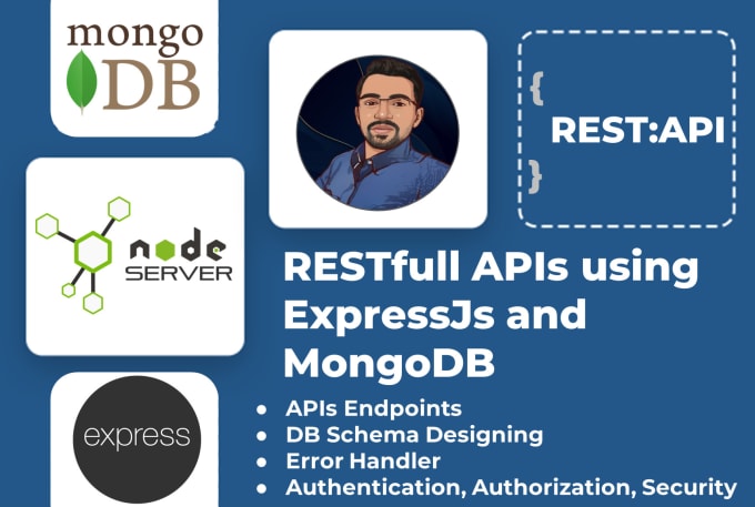 Gig Preview - Develop nodejs restfull apis in express and mongoose