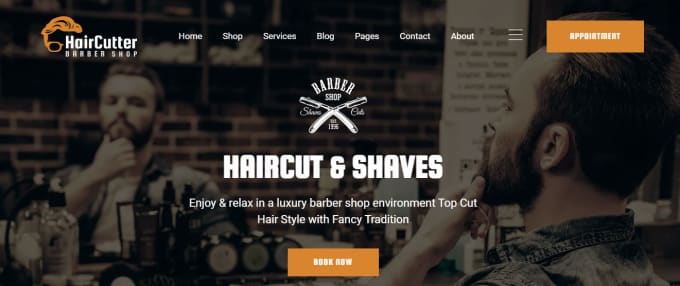 Gig Preview - Create a barbing salon, beauty salon, spa, cosmetic, fashion, barber website