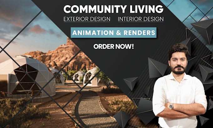 Gig Preview - 3d model and render your community living concept