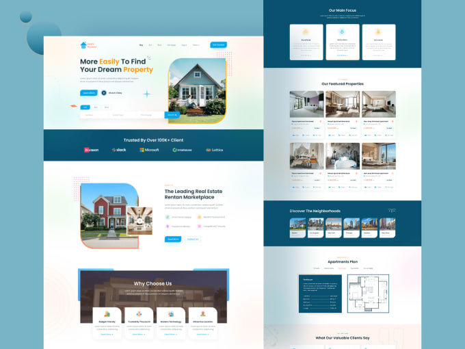 Gig Preview - Do material web ui ux design, landing page, real estate web, mobile app design