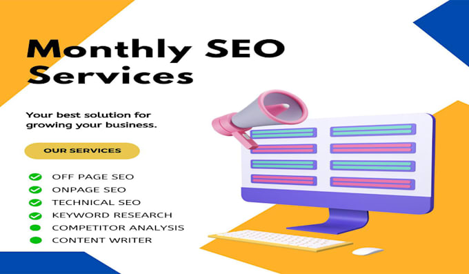 Gig Preview - Provide monthly SEO services with high da backlinks