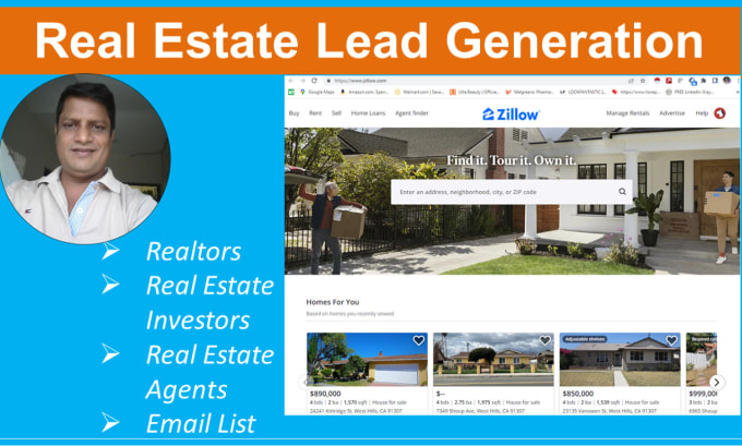 Gig Preview - Do real estate lead generation