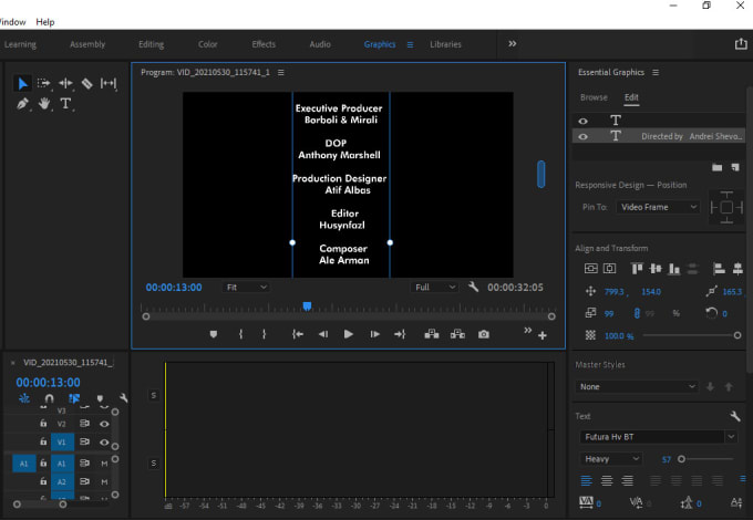 Gig Preview - Create smooth rolling end credits for your movie