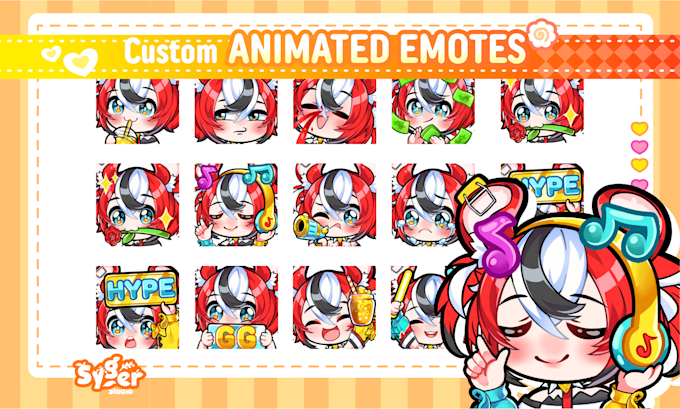 Bestseller - create cute chibi animated emote for your stream