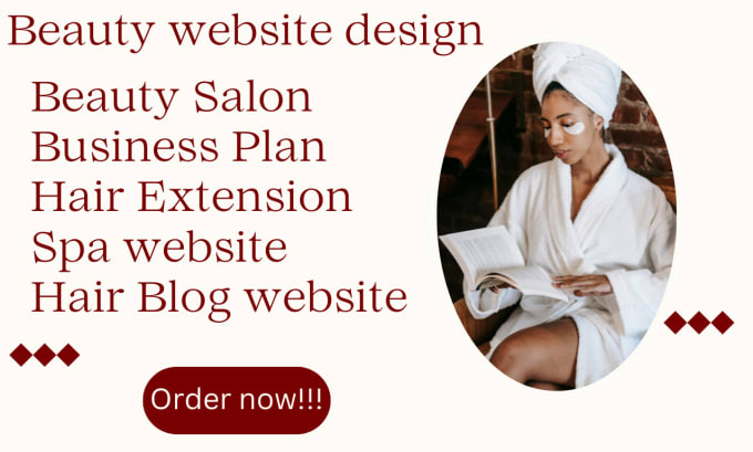 Gig Preview - Design hair extension, beauty salon, hair blog, spa website and landing page