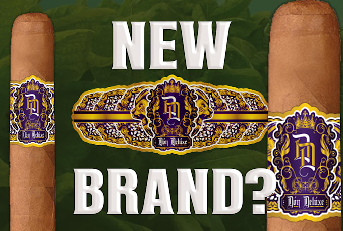 Gig Preview - Do a premium cigar band, logo, label and cigar box design