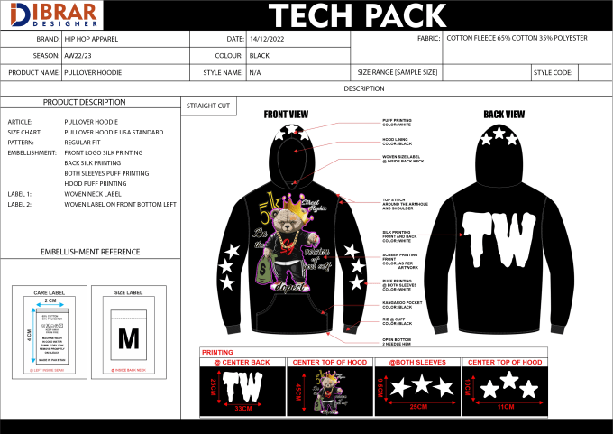 Bestseller - custom tech pack services for your creative apparel