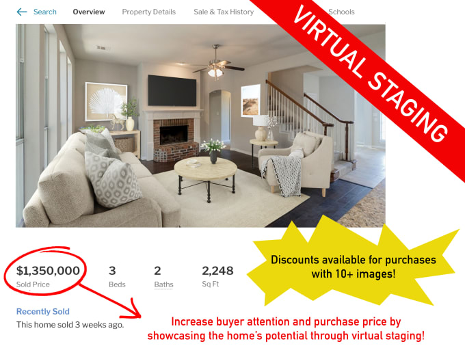 Gig Preview - Do virtual staging for your property