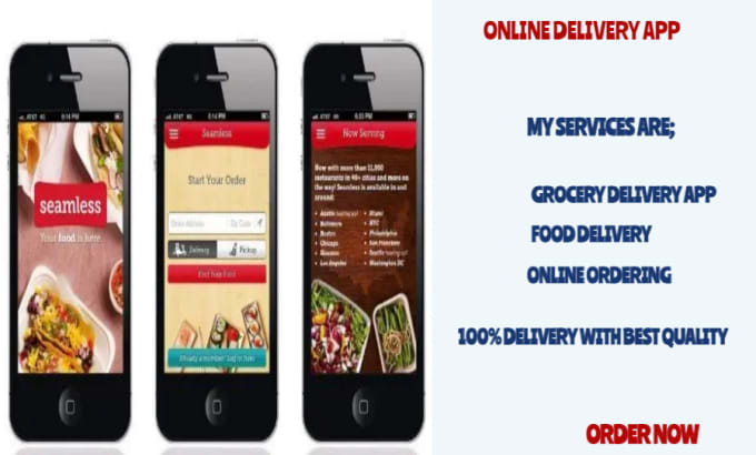 Gig Preview - Develop grocery delivery app, restaurant, online ordering, food delivery, uber