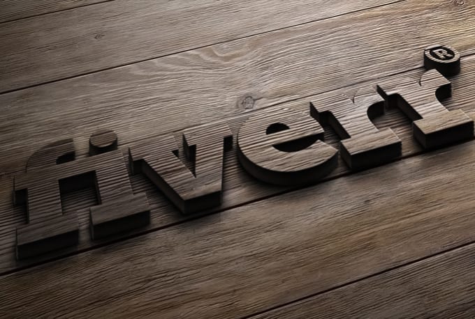 Gig Preview - Replicate your text or logo design in 3d wooden style