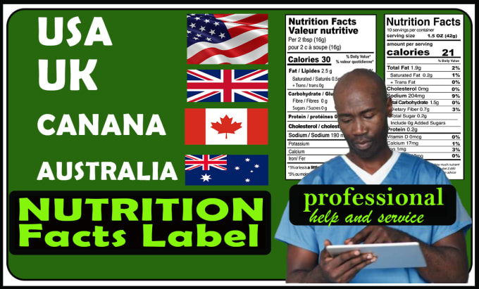 Gig Preview - Create a nutrition facts label that is fda compliance