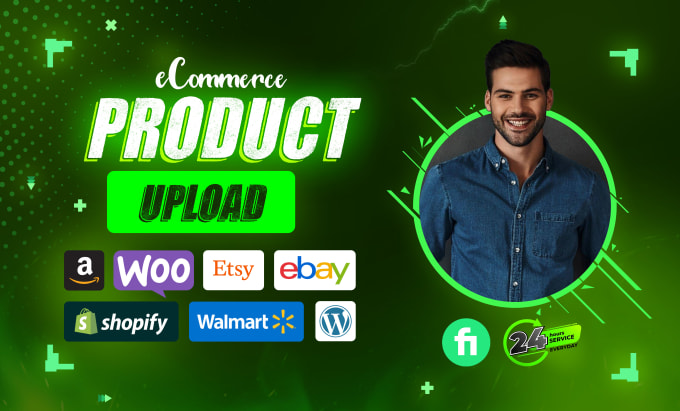 Gig Preview - Upload products to your ecommerce store