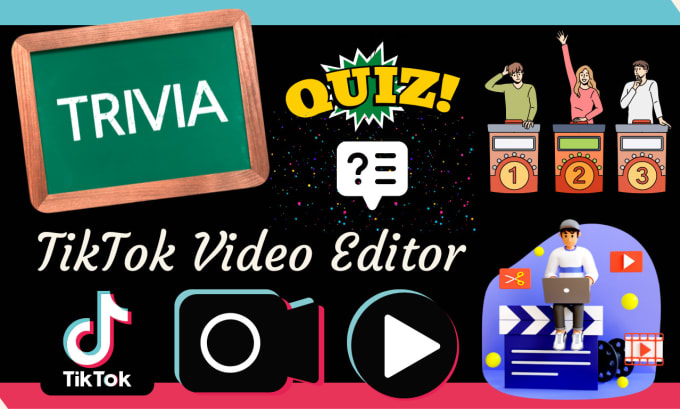 Gig Preview - Create trivia quiz videos for tiktok, youtube, instagram