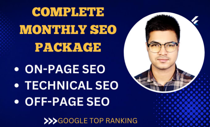 Gig Preview - Provide complete monthly SEO package for google top ranking