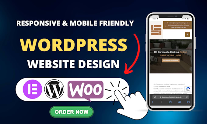 Gig Preview - Build a responsive wordpress website design, a mobile friendly website