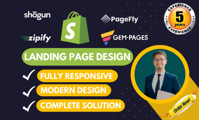 Gig Preview - Create shopify store or landing page, sales page with shogun, gempages, pagefly