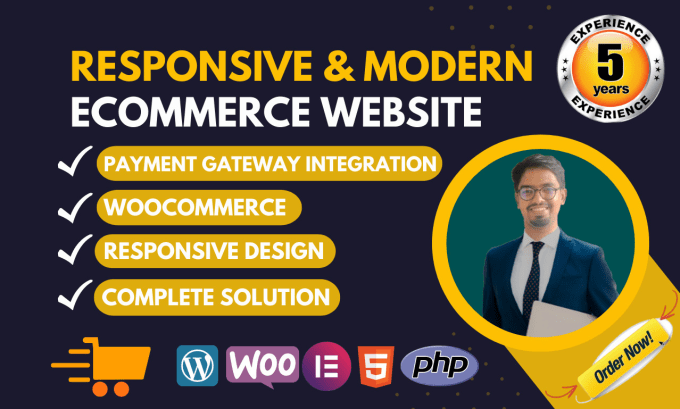 Gig Preview - Design and develop wordpress ecommerce woocommerce website