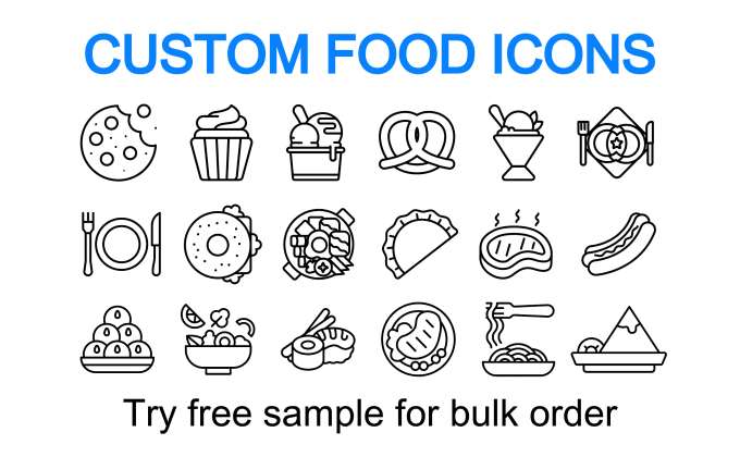 Gig Preview - Custom food icons design for your website or app