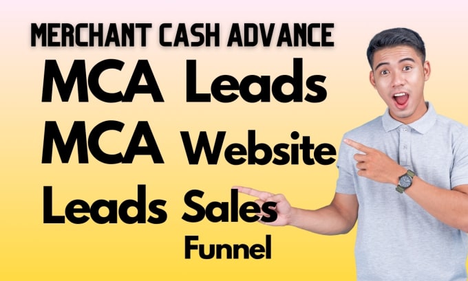 Gig Preview - Generate hot merchant cash advance leads mca leads business loan mca website