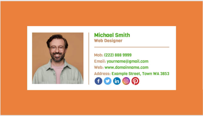 Gig Preview - Design a professional clickable HTML email signature