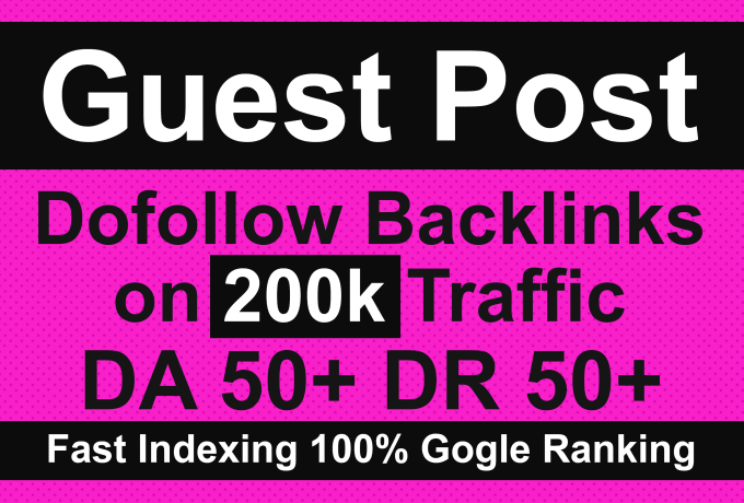 Gig Preview - Do SEO guest post dofollow backlinks on 50 da pa sites