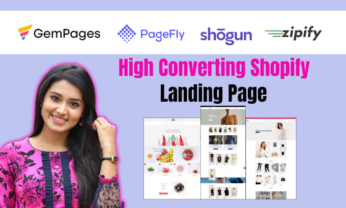 Gig Preview - Design high converting shopify product landing page with pagefly, or gempages