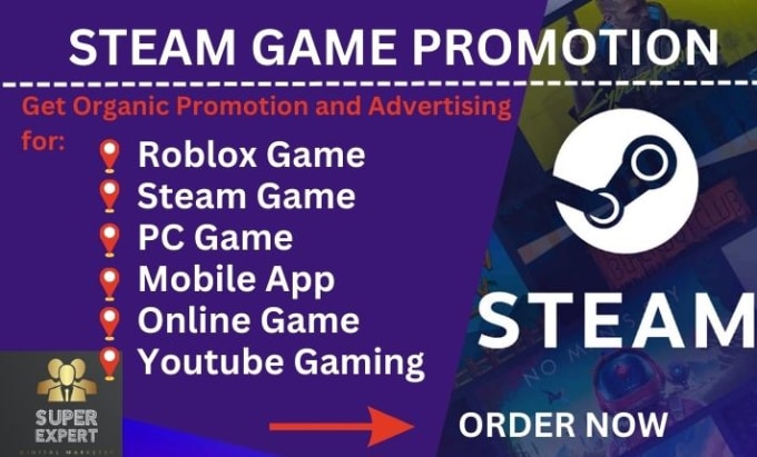 I will promote your steam game roblox game promotion and online game -  FiverrBox