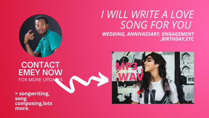 Gig Preview - Write a love song for your special person