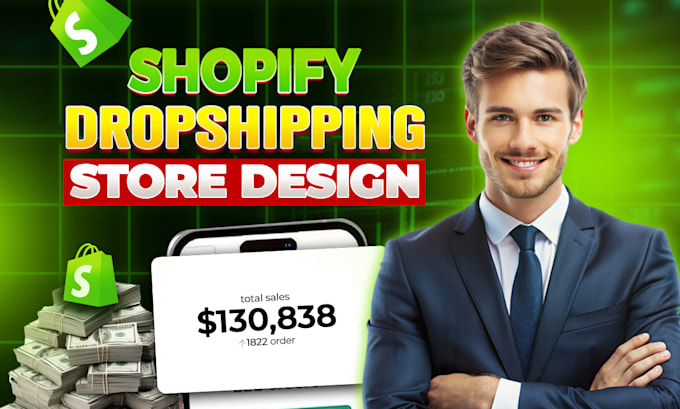 Bestseller - design, redesign shopify store, shopify dropshipping store, shopify website