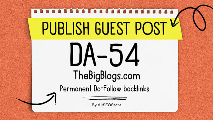 Gig Preview - Publish your guest post on the high da, DR website