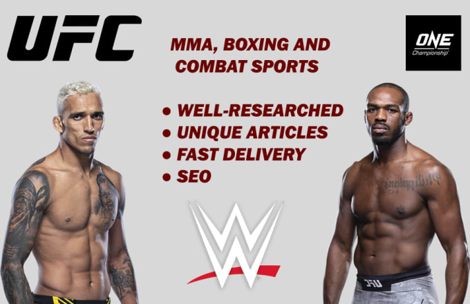 Gig Preview - Write articles on MMA, boxing and combat sports