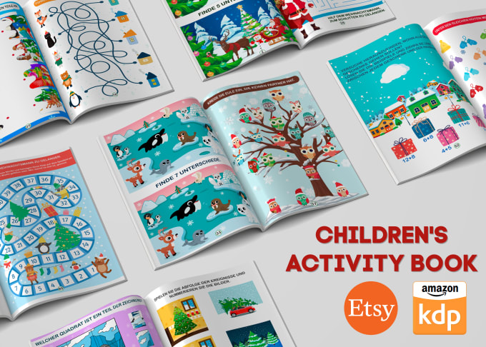 Gig Preview - Do kindergarten worksheets, kids activity book for kdp, etsy