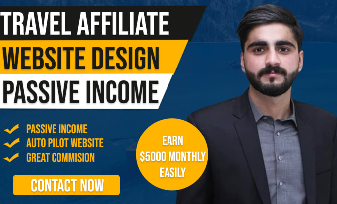 Gig Preview - Build a premium travel affiliate website for passive income