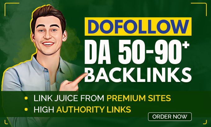 Gig Preview - Provide white hat high quality dofollow SEO backlinks from high authority sites