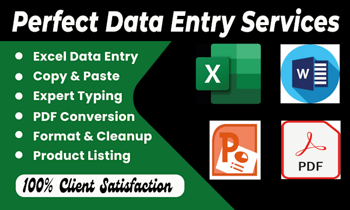 Gig Preview - Do data entry in excel, image to word and excel convert and typing work