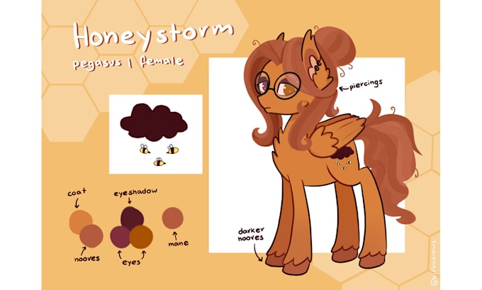 Gig Preview - Draw my little pony character or mlp reference sheet