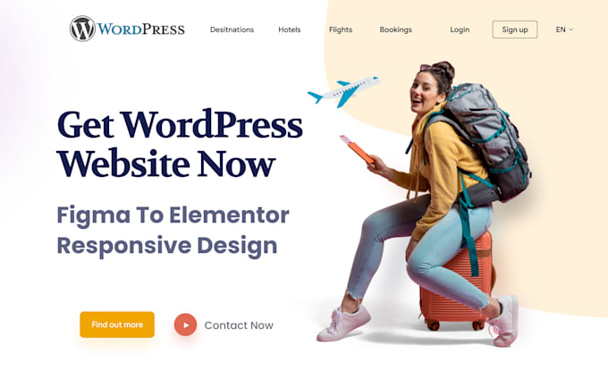 Gig Preview - Do wordpress website design, landing page with elementor pro