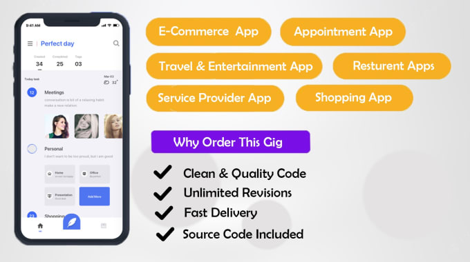Gig Preview - Professional flutter mobile app development for android and ios