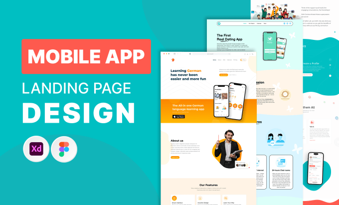 Gig Preview - Our agency will design a mobile app or web app landing page website