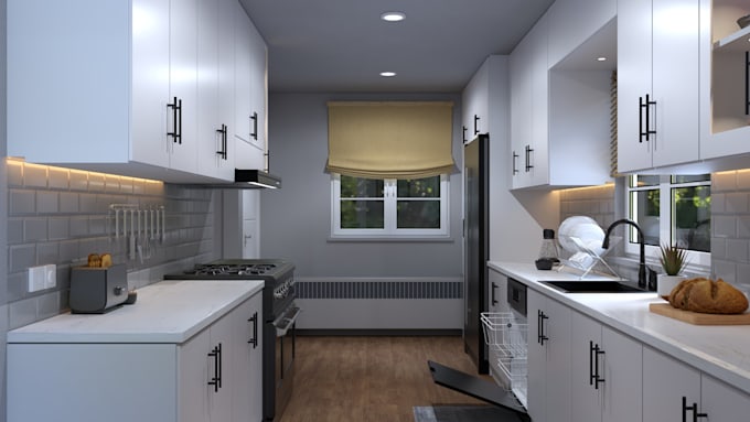 Gig Preview - Design your kitchen idea with realistic rendering