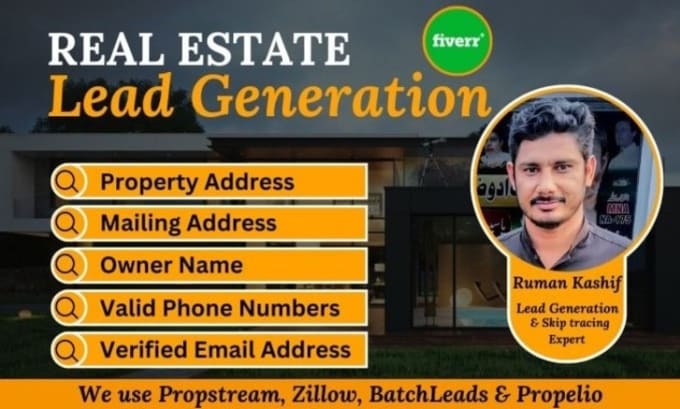 Gig Preview - Do quality real estate lead generation for off market motivated sellers leads