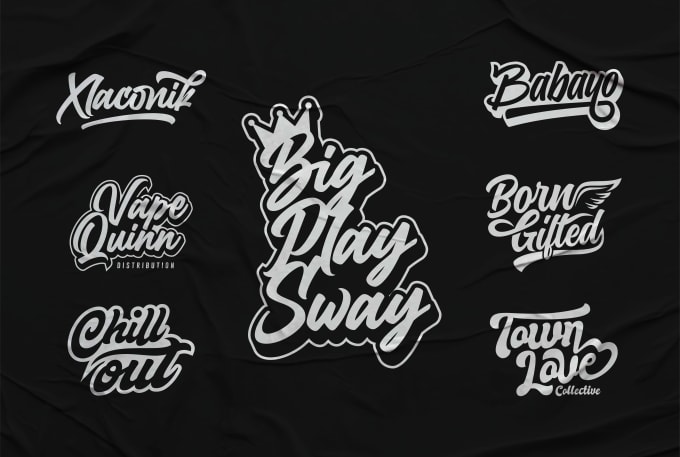 Gig Preview - Design a simple typography lettering logo for your streetwear brand