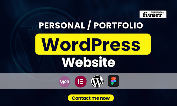 Gig Preview - Create personal website portfolio website wordpress