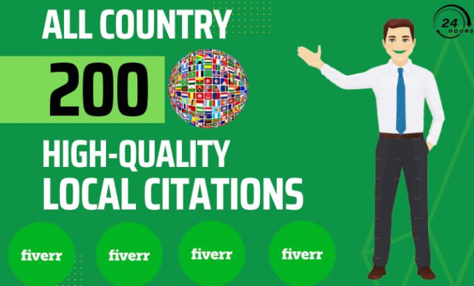 Gig Preview - 200 all country local citations for local SEO